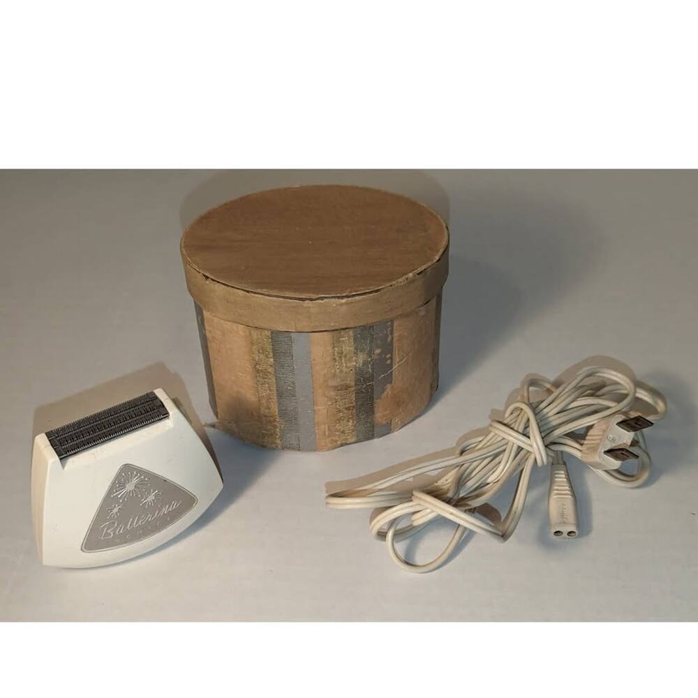 Vintage Lady Schick Ballerina Electric Shaver Razor Tested Works Original Box